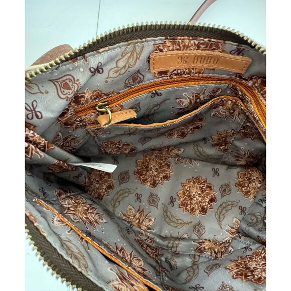 Hard to Find HOBO Aviva Leather Crossbody Cream and Brown Purse - Picture 7 of 12